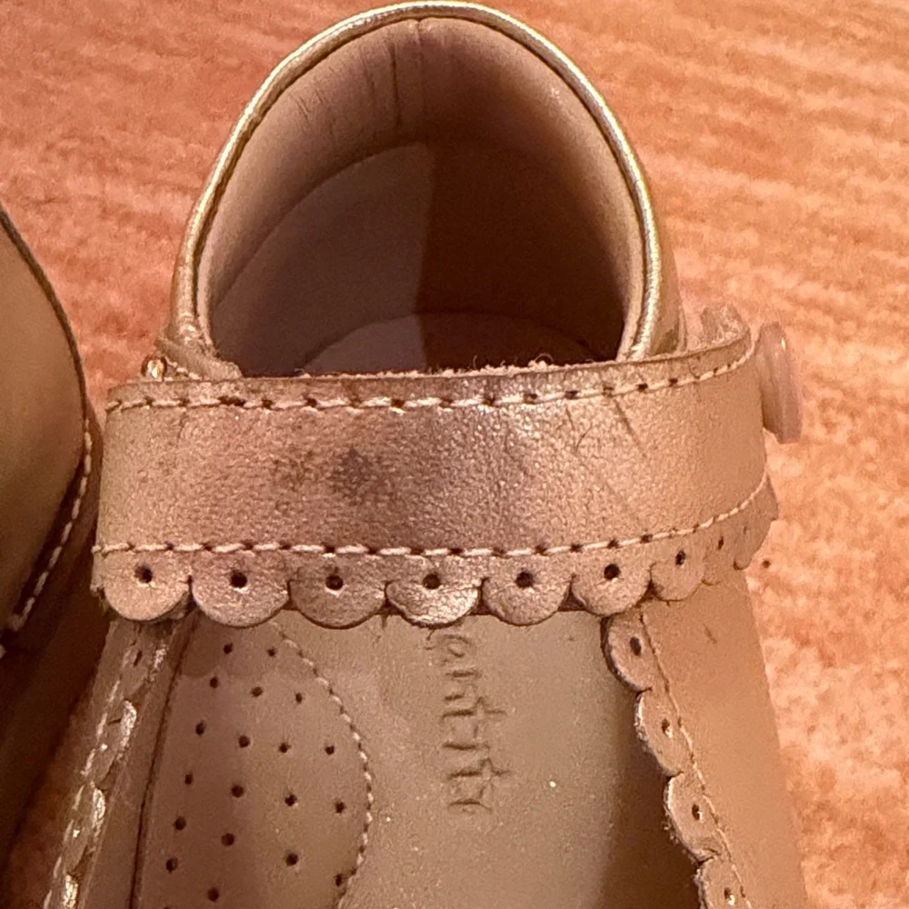 Elephantito Metallic Gold Mary Jane Dress Shoes